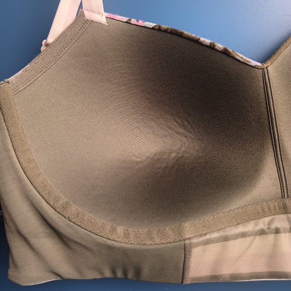 Cacique Green and Pink Floral Bra with Full Coverage - Picture 10 of 15